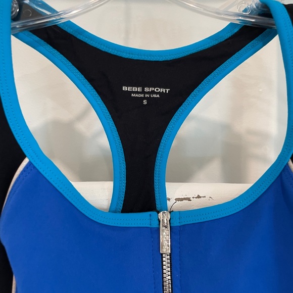 BeBe Sport Vintage Blue Zip Up Top - Picture 6 of 7